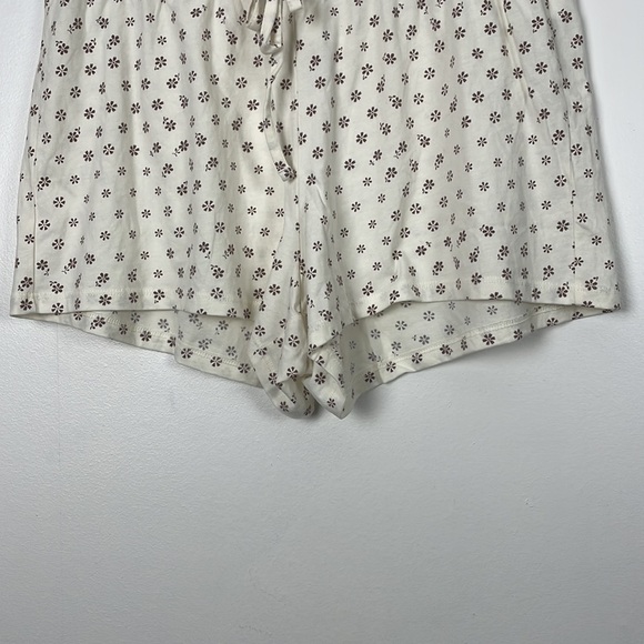 Madewell pajama shorts women bandana flower raw edge drawstring waist size large - Picture 2 of 7